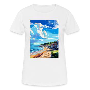 Lyme Regis England Uk Travel Poster Souvenir WPA - Women's Breathable T-Shirt - white - Front - AI Model Female 172 dark (172cm)