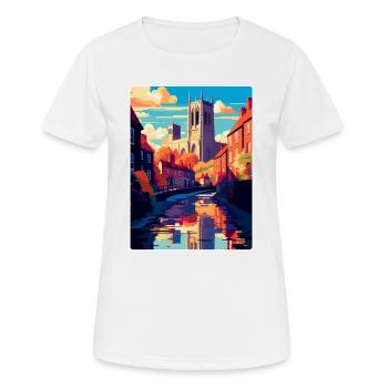 Durham Angleterre Royaume-Uni Affiche de voyage vintage souvenir - T-shirt respirant Femme - blanc - Devant - AI Model Female 172 dark (172cm)