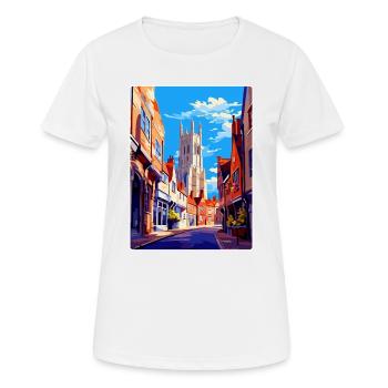 Canterbury England Uk Travel Poster Souvenir WPA - Women's Breathable T-Shirt - white - Front - AI Model Female 172 dark (172cm)