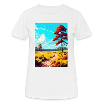 Cannock Chase Affiche de voyage vintage Souvenir WPA - T-shirt respirant Femme - blanc - Devant - AI Model Female 172 dark (172cm)