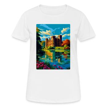 Hever Castle Angleterre Royaume-Uni Affiche de voyage Souvenir WPA - T-shirt respirant Femme - blanc - Devant - AI Model Female 172 dark (172cm)