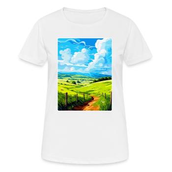 Sperrin Uk Vintage Travel Poster Souvenir WPA - Women's Breathable T-Shirt - white - Front - AI Model Female 172 dark (172cm)