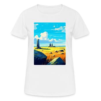 Culloden Scotland Uk Travel Poster Souvenir WPA - Women's Breathable T-Shirt - white - Front - AI Model Female 172 dark (172cm)