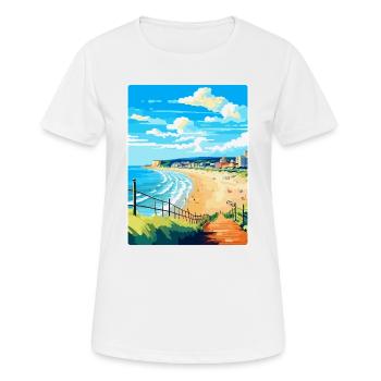 Bournemouth Dorset Vintage Travel Poster Souvenir - Women's Breathable T-Shirt - white - Front - AI Model Female 172 dark (172cm)