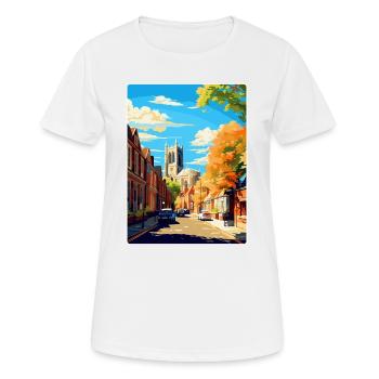 Richmond England Uk Vintage Reise Poster Souvenir - Frauen T-Shirt atmungsaktiv - Weiß - Vorne - AI Model Female 172 dark (172cm)