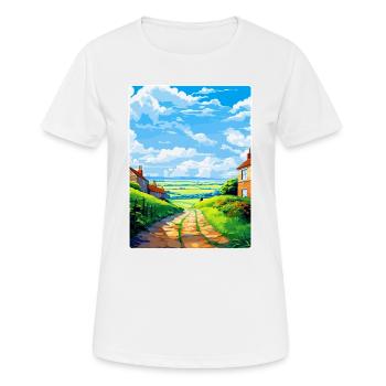 Rye England Uk Vintage Travel Poster Souvenir WPA - Women's Breathable T-Shirt - white - Front - AI Model Female 172 dark (172cm)