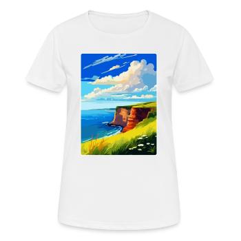 Berry Head Devon Vintage Voyage Poster Souvenir - T-shirt respirant Femme - blanc - Devant - AI Model Female 172 dark (172cm)