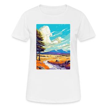 Cairngorms Scotland Uk Travel Poster Souvenir WPA - Women's Breathable T-Shirt - white - Front - AI Model Female 172 dark (172cm)