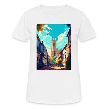 Canterbury England Uk Travel Poster Souvenir WPA - Women's Breathable T-Shirt - white - Front - AI Model Female 172 dark (172cm)