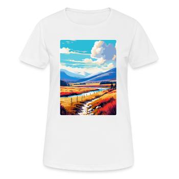 Cairngorms Scotland Uk Travel Poster Souvenir WPA - Women's Breathable T-Shirt - white - Front - AI Model Female 172 dark (172cm)