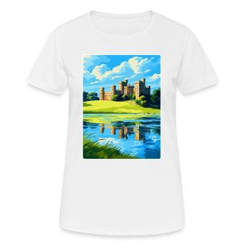 Leeds Castle England Uk Travel Poster Souvenir WPA - Women's Breathable T-Shirt - white - Front - AI Model Female 172 dark (172cm)