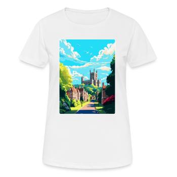 Arundel Sussex Vintage Travel Poster Souvenir WPA - Women's Breathable T-Shirt - white - Front - AI Model Female 172 dark (172cm)