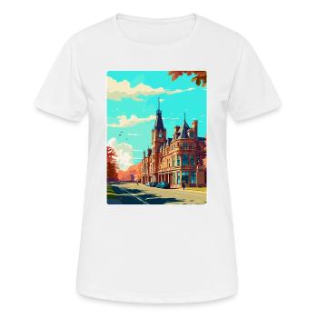 Harrogate Angleterre Royaume-Uni Affiche de voyage Souvenir WPA - T-shirt respirant Femme - blanc - Devant - AI Model Female 172 dark (172cm)