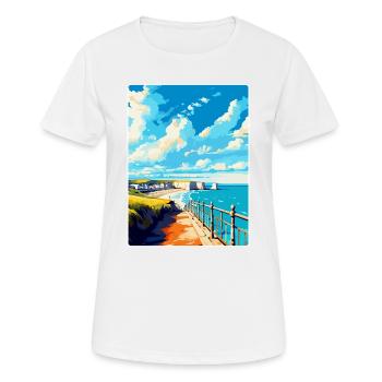 Eastbourne Sussex Vintage Voyage Poster Souvenir - T-shirt respirant Femme - blanc - Devant - AI Model Female 172 dark (172cm)