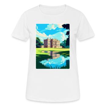 Attingham Park Shropshire Reiseposter Souvenir - Frauen T-Shirt atmungsaktiv - Weiß - Vorne - AI Model Female 172 dark (172cm)