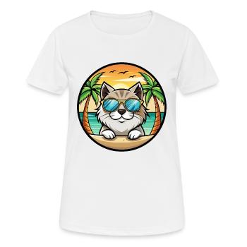 Himalayan Race Dessin Animé Lunettes De Soleil Plage - T-shirt respirant Femme - blanc - Devant - AI Model Female 172 dark (172cm)