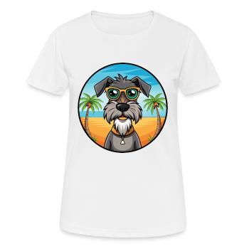 Deutscher Wachtelhund Hunderasse Cartoon Sonnenbrille - Frauen T-Shirt atmungsaktiv - Weiß - Vorne - AI Model Female 172 dark (172cm)