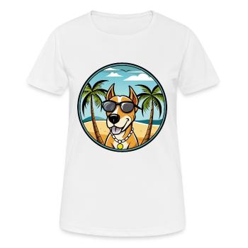 Lunettes de soleil de race de chien de Transylvanie - T-shirt respirant Femme - blanc - Devant - AI Model Female 172 dark (172cm)