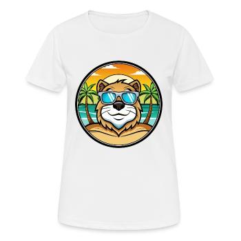 Tahltan Bear Dog Breed Cartoon Sunglasses Beach - Women's Breathable T-Shirt - white - Front - AI Model Female 172 dark (172cm)