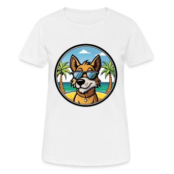 Lunettes de soleil uruguayennes Cimarron Dog Breed Cartoon - T-shirt respirant Femme - blanc - Devant - AI Model Female 172 dark (172cm)