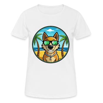 Alano Espanol Dog Breed Cartoon Sunglasses Beach - Women's Breathable T-Shirt - white - Front - AI Model Female 172 dark (172cm)