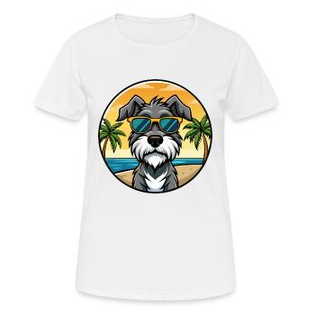 Deutscher Wachtelhund Hunderasse Cartoon Sonnenbrille - Frauen T-Shirt atmungsaktiv - Weiß - Vorne - AI Model Female 172 dark (172cm)