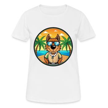Lunettes de soleil Gascon Saintongeois Dog Breed Cartoon - T-shirt respirant Femme - blanc - Devant - AI Model Female 172 dark (172cm)