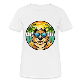 Estrela Mountain Dog Breed Cartoon Sunglass Beach - T-shirt respirant Femme - blanc - Devant - AI Model Female 172 dark (172cm)