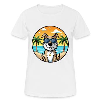 Slovensky Cuvac Chien Race Dessin Animé Lunettes de Soleil Plage - T-shirt respirant Femme - blanc - Devant - AI Model Female 172 dark (172cm)