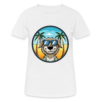 Stabyhoun Chien Race Dessin Animé Lunettes de Soleil Plage - T-shirt respirant Femme - blanc - Devant - AI Model Female 172 dark (172cm)