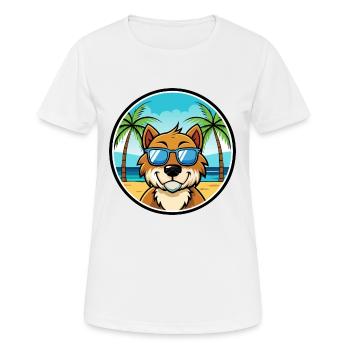 Tahltan Bear Dog Breed Cartoon Sunglasses Beach - Women's Breathable T-Shirt - white - Front - AI Model Female 172 dark (172cm)