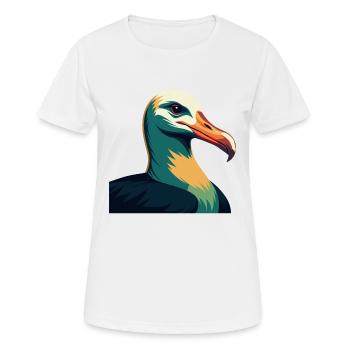 Albatross Cartoon Character Colorful Pet Animal - Women's Breathable T-Shirt - white - Front - AI Model Female 172 dark (172cm)