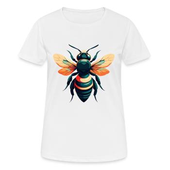 Biene Cartoon Figur Buntes Haustier Tier - Frauen T-Shirt atmungsaktiv - Weiß - Vorne - AI Model Female 172 dark (172cm)