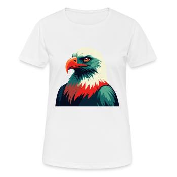 Eagle Cartoon Character Colorful Pet Animal - Women's Breathable T-Shirt - white - Front - AI Model Female 172 dark (172cm)