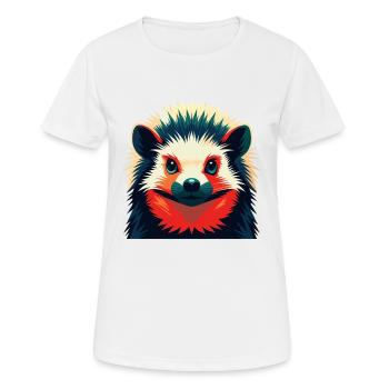 Igel Cartoon Figur Buntes Haustier Tier - Frauen T-Shirt atmungsaktiv - Weiß - Vorne - AI Model Female 172 dark (172cm)