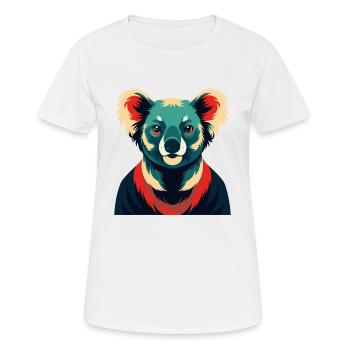 Koala Cartoon Figur Buntes Haustier Tier - Frauen T-Shirt atmungsaktiv - Weiß - Vorne - AI Model Female 172 dark (172cm)