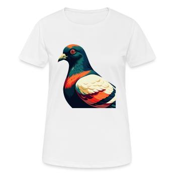 Taube Cartoon Figur Buntes Haustier Tier - Frauen T-Shirt atmungsaktiv - Weiß - Vorne - AI Model Female 172 dark (172cm)