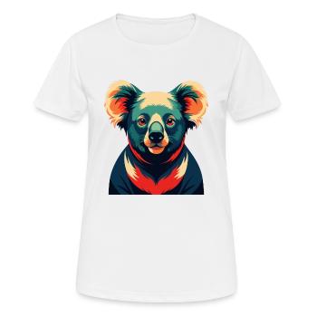 Koala Zeichentrickfigur Buntes Haustier Tier - Frauen T-Shirt atmungsaktiv - Weiß - Vorne - AI Model Female 172 dark (172cm)