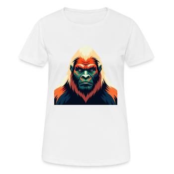Yeti Zeichentrickfigur Buntes Haustier Tier - Frauen T-Shirt atmungsaktiv - Weiß - Vorne - AI Model Female 172 dark (172cm)