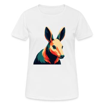 Aardvark Cartoon Character Colorful Pet Animal - Women's Breathable T-Shirt - white - Front - AI Model Female 172 dark (172cm)