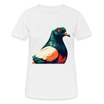 Taube Cartoon Figur Buntes Haustier Tier - Frauen T-Shirt atmungsaktiv - Weiß - Vorne - AI Model Female 172 dark (172cm)