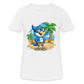 Lunettes de soleil Blue Jay Funny Cartoon Summer Beach - T-shirt respirant Femme - blanc - Devant - AI Model Female 172 dark (172cm)