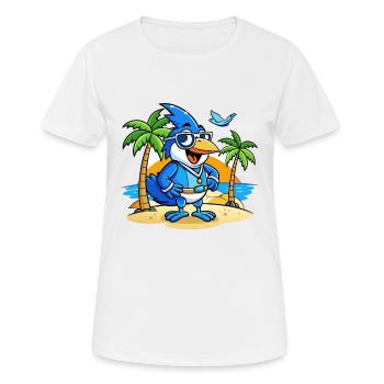 Lunettes de soleil Blue Jay Funny Cartoon Summer Beach - T-shirt respirant Femme - blanc - Devant - AI Model Female 172 dark (172cm)