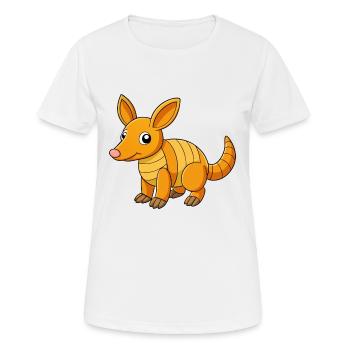 Aardvark Mascotte mignonne Personnage de dessin animé Kawaii - T-shirt respirant Femme - blanc - Devant - AI Model Female 172 dark (172cm)