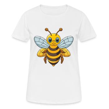 Abeille Mignonne Mascotte Personnage De Dessin Animé Kawaii - T-shirt respirant Femme - blanc - Devant - AI Model Female 172 dark (172cm)