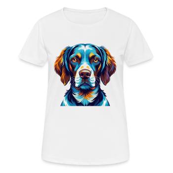 Ariege Pointer Dog Breed Colorful Cartoon Kawaii - Women's Breathable T-Shirt - white - Front - AI Model Female 172 dark (172cm)