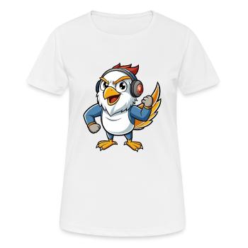 Falcon Funny Cartoon Character Musique de casque - T-shirt respirant Femme - blanc - Devant - AI Model Female 172 dark (172cm)