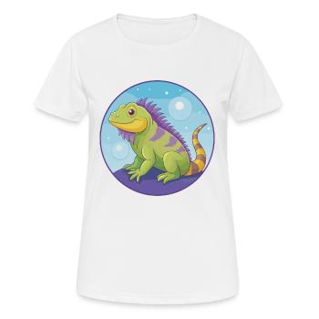 Iguana Cute Kawaii Cartoon Clipart Animal Pet - Women's Breathable T-Shirt - white - Front - AI Model Female 172 dark (172cm)