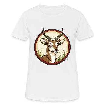 Impala Bunte Kawaii Cartoon Figur Clipart - Frauen T-Shirt atmungsaktiv - Weiß - Vorne - AI Model Female 172 dark (172cm)