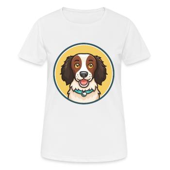 Stabyhoun Chien Race Dessin animé Kawaii Clipart Animal - T-shirt respirant Femme - blanc - Devant - AI Model Female 172 dark (172cm)